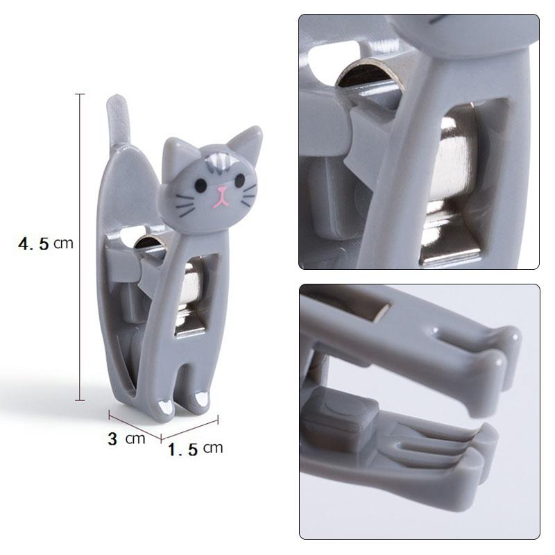 6 Stück/Set Cartoon Wäscheklammer Katzenform Winddicht Unterwäsche Socken Clips Lebensmittelverschlussclip Notiz Memo Clips Wäscheaufhängewerkzeuge