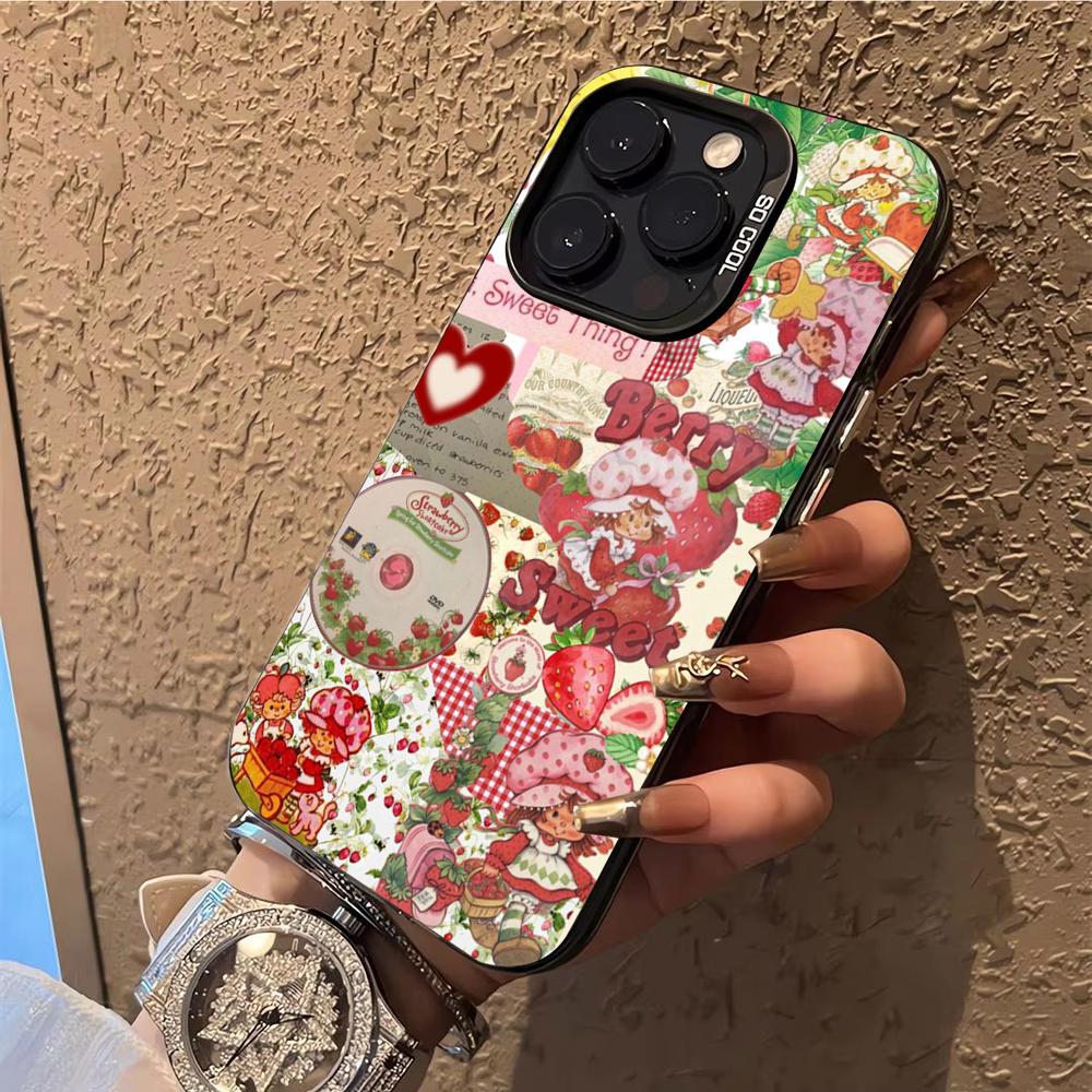 S-Strawberry S-Shortcakes Phone Case  Phone Case For iPhone 14 16 15 11 12 13 Pro Max Mini Plus Shockproof Cover
