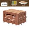 Miflame Outdoor Camping Storage Box with Wooden Lid