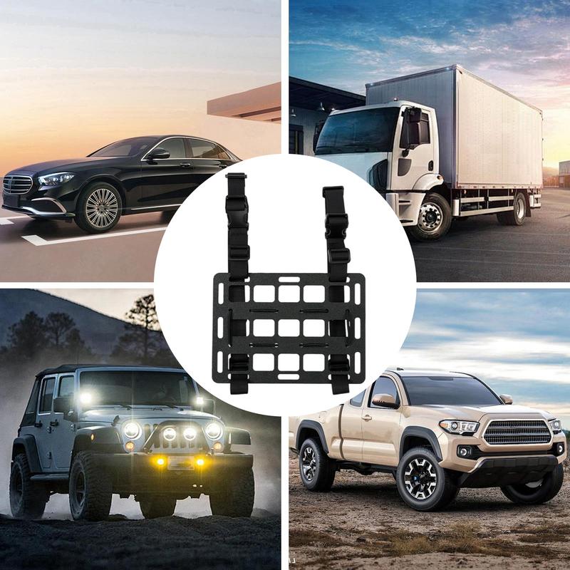 Car Seat Back Organizer Rigid Car Storage Rack With Elastic Rope Adjustable Rear Seat Organizer Versatile Truck Panel For Cars