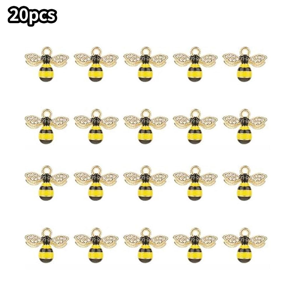 

5/10/20 шматочків сплаву крапельне масло бджола кулон милий металевий ремісничий декор DIY ювелірні вироби ручної роботи намисто браслет сережки 20pcs