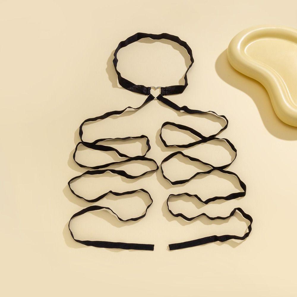 Genjuku Stil Elastisches Band Körperkette Elastisches Band Damen Körperschmuck Bein-Schlaufe Party Dekoration