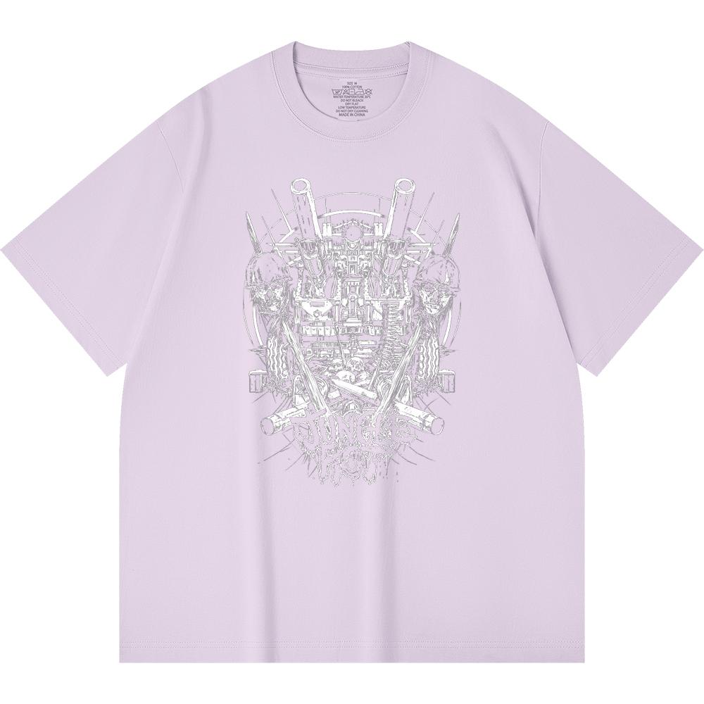 230 g/m² 100% Bavlna T-shirt Heavy Metal Rocková Kapela Tisk Populární Hudby Unisex Těžký Bavlněný T-shirt