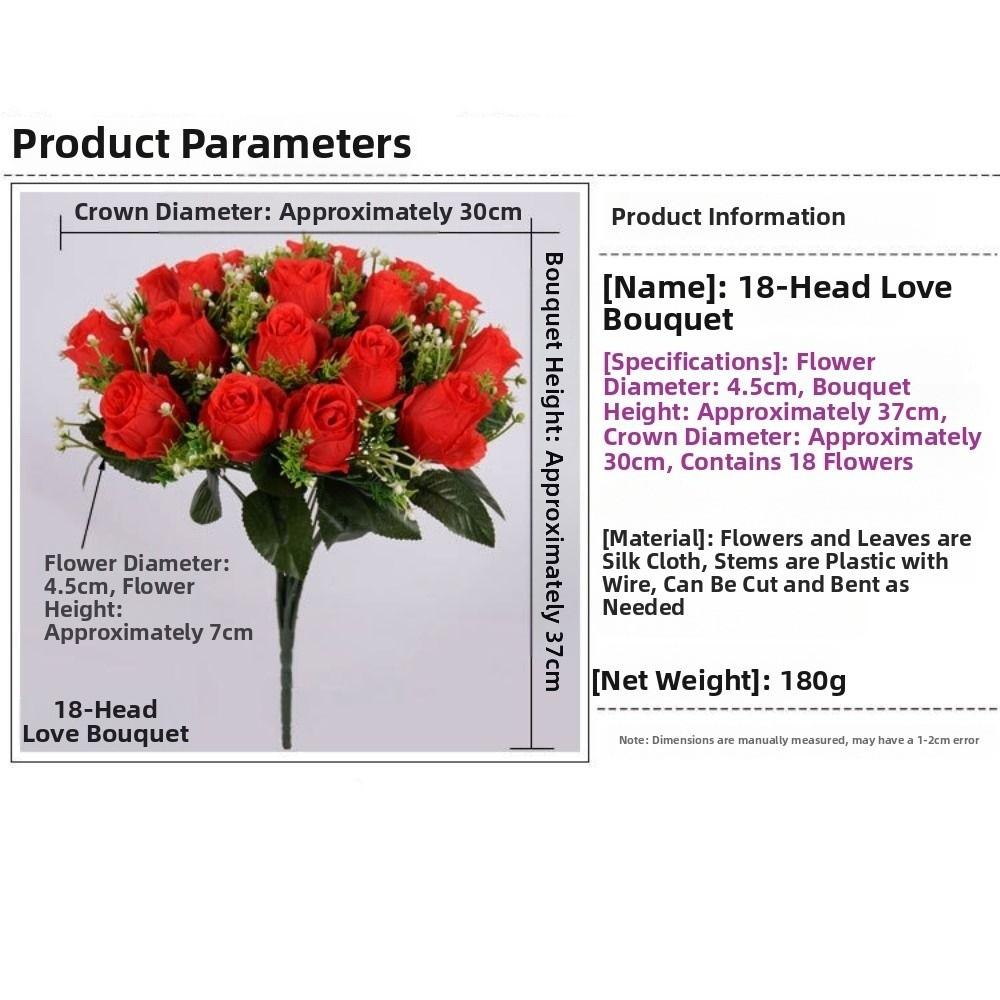 10 Culori Flori Fericite Reale Mini Trandafir Natural Simulat Nou Iarbă de Cristal Buchet Decorativ pentru Casă