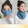 2 buc/set Guler de gât din lână polară Set protecție termică pentru față Înfășurare groasă și călduroasă din lână cu închidere cu nasturi Accesoriu pentru vreme rece