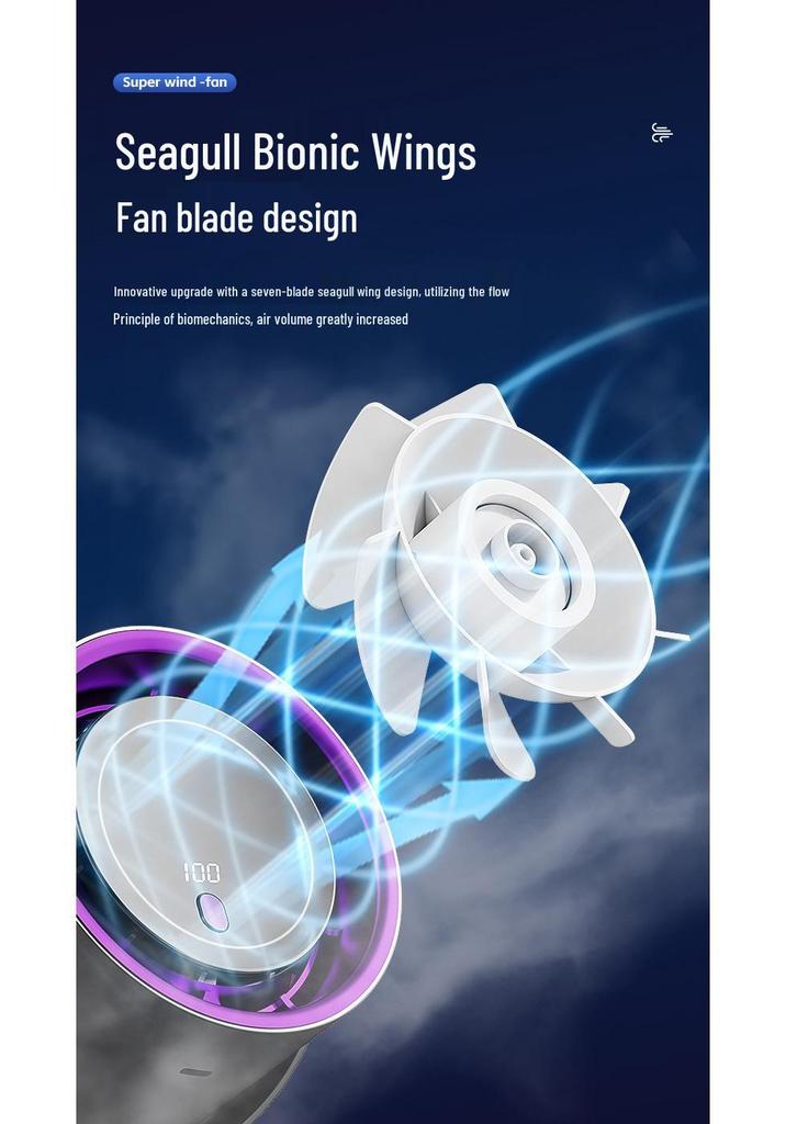 Wall-Mounted Digital Clip Fan with Timer, 100 Speed Settings, USB, Desktop and Household Use