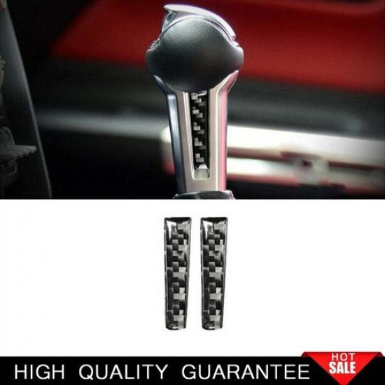 For Ford Mustang 2015-21 Real Carbon Fiber Central Console Gear Shift Knob Trim