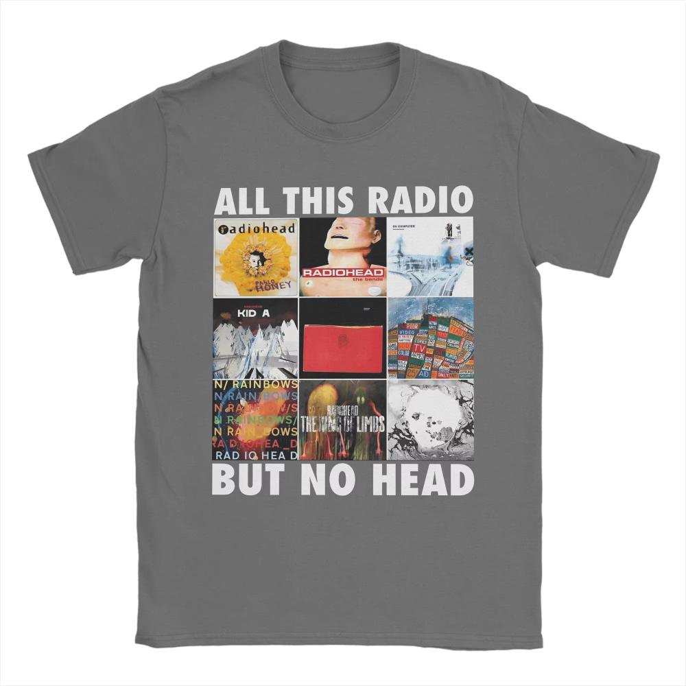 All This Radio But No Head Radiohead Rockband T-Shirt Sommer Reine Baumwolle T-Shirts für Herren Damen Kurzarm Lustige Oberteile