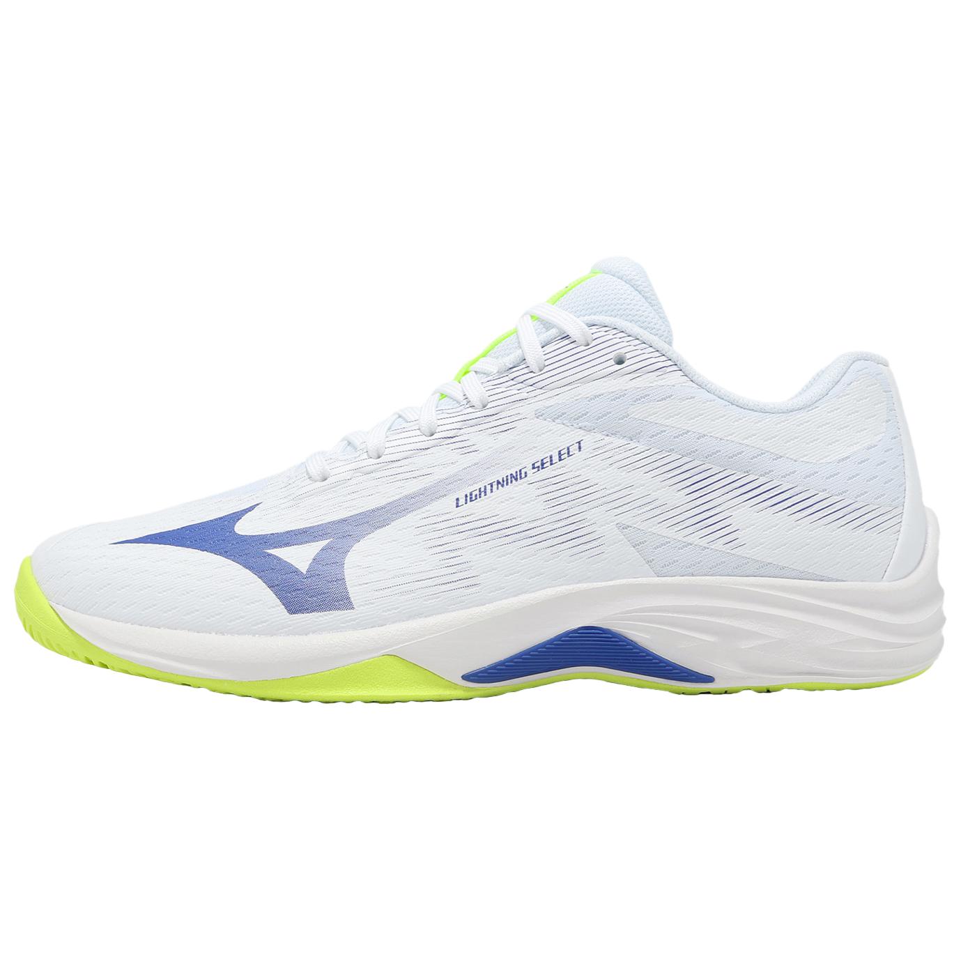Mizuno Lightning Select Comfortable Fit Supportive Breathable Volleyball Shoes Unisex sneaker White Blue V1GA267039 36.5
