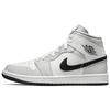 Womens Air 1 Mid 'Grey ' (women's Sizes) White / Light Smoke Grey / Black Vintage Basketball Shoes BQ6472 015