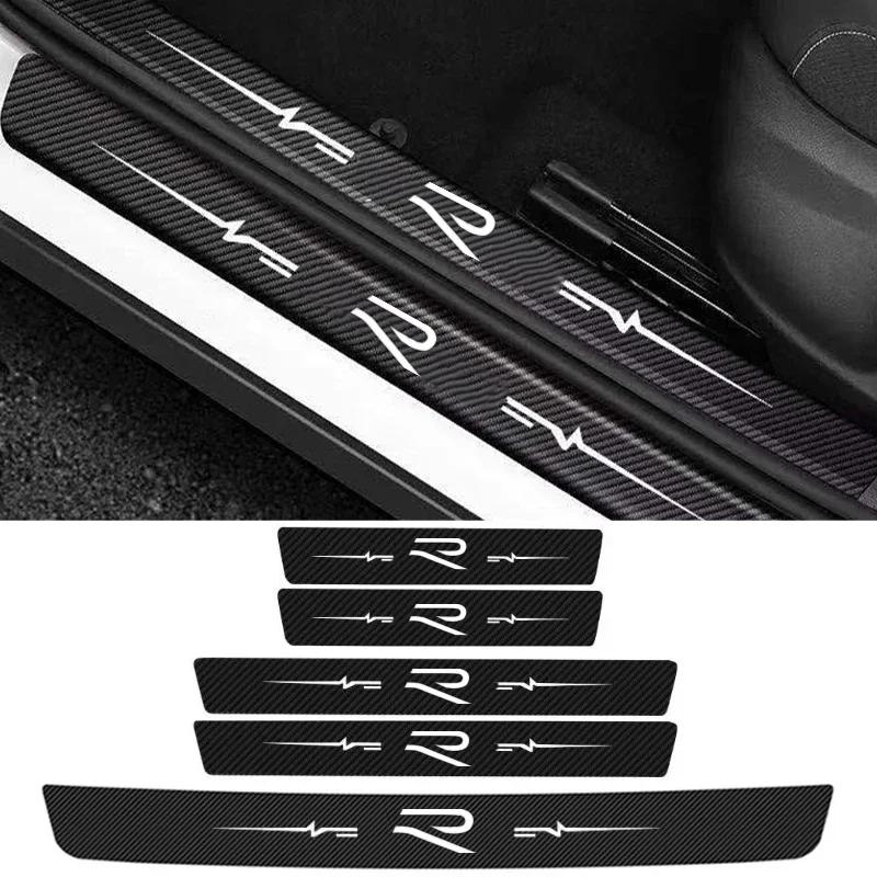 WGLRK1 Car Trunk Tail Threshold Door Sill Protector Stickers for Volkswagen VW RLine R LINE Badge Passat Polo GOLF 3 5 8 Jetta Touareg