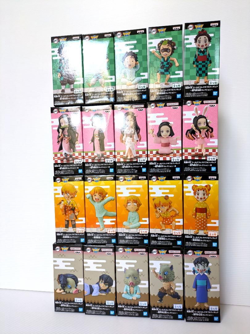 

[USED] Demon Slayer: Kimetsu no Yaiba Collectible Figures: Tanjiro Kamado, Zenitsu Agatsuma, Nezuko Kamado, and Inosuke Hashibira