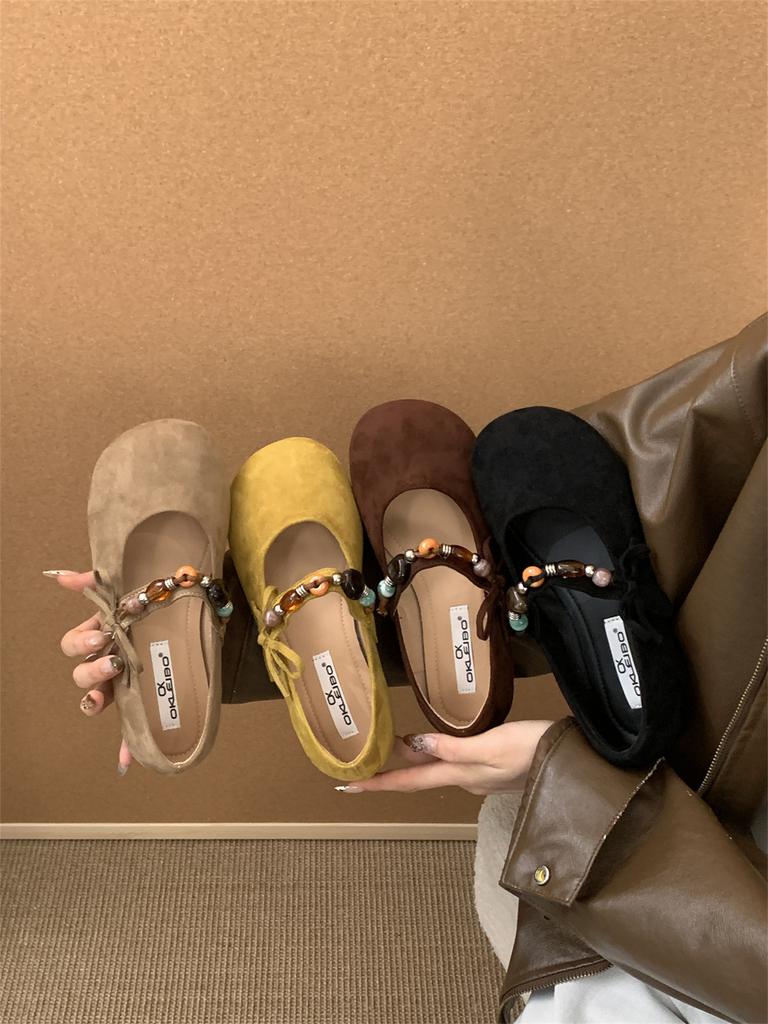 French Mary Jane shoes women's 2025 autumn new versatile Internet celebrity flat single shoes niche design Birkenstocks