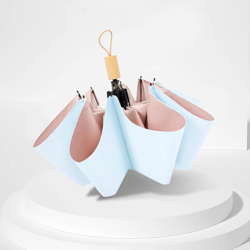 Color glue sun umbrella female sunscreen UV protection advanced sense student umbrella dual-purpose parasol folding