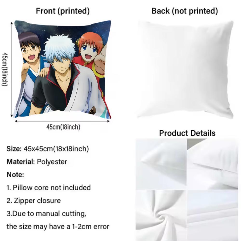 Anime G-Gintama Kissenbezug Home & Auto Doppelszenen Kissenbezug: Wendbar für Premium-Komfort