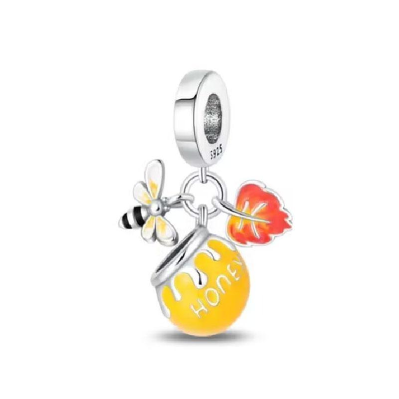 New Copper Clover Pendant Fit Original Women Bracelet Diy Fine Dangle Jewelry Life Tree Bead Spring Charm Amulet Gift