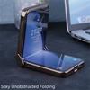 For Samsung Galaxy Z Flip7 FE 5G/Z Flip6 5G Magnetic Case Hinge Protection Carbon Fiber Texture Leather+PC Phone Cover