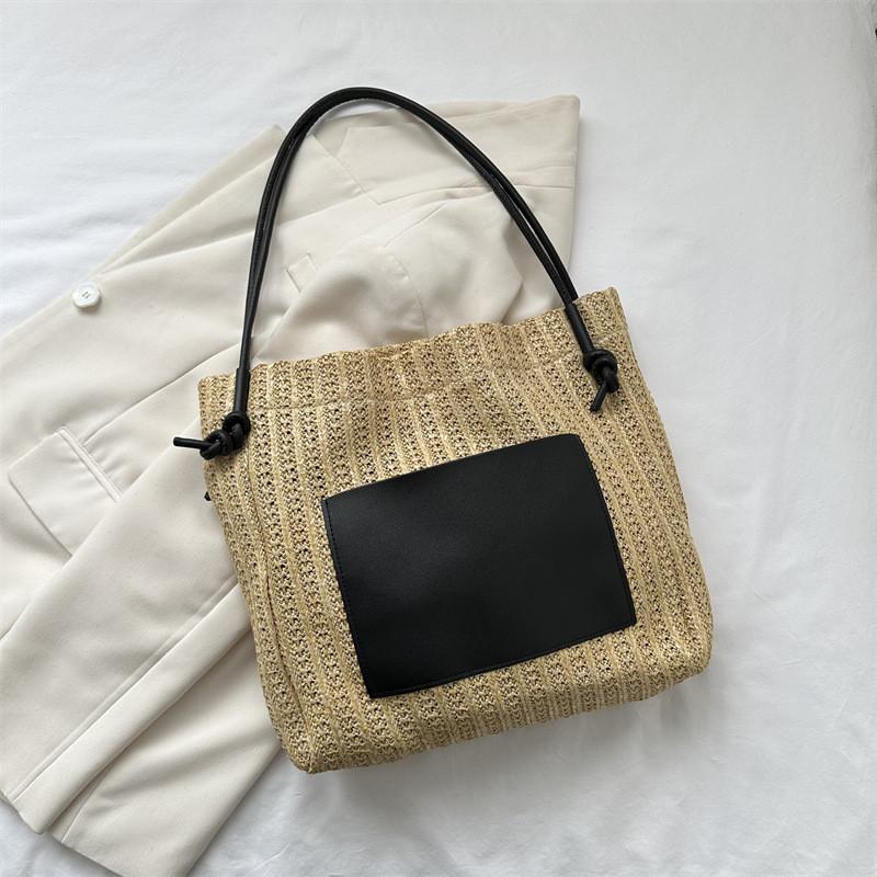 Chic Street Style Woven Tote Bag For Women 2023 Summer New Collection