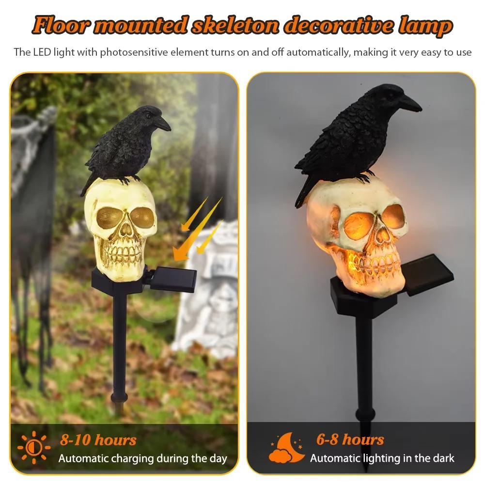 Halloween Outdoor Light Skeleton Ghost Horror Grimace Party Decor for Courtyard Home Holiday Lighting Garden Decoration