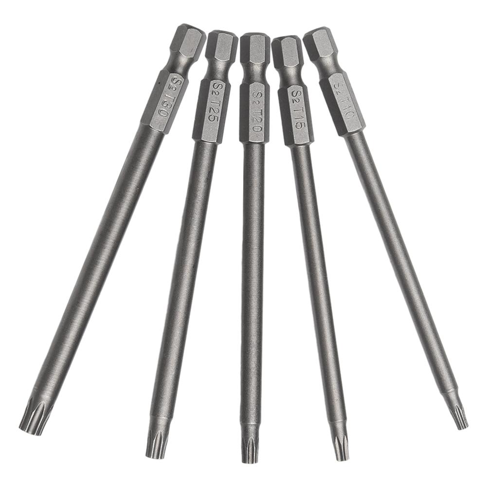 1/4Inch Hex Screwdriver Bit 100mm 5 Pcs Alloy Steel
