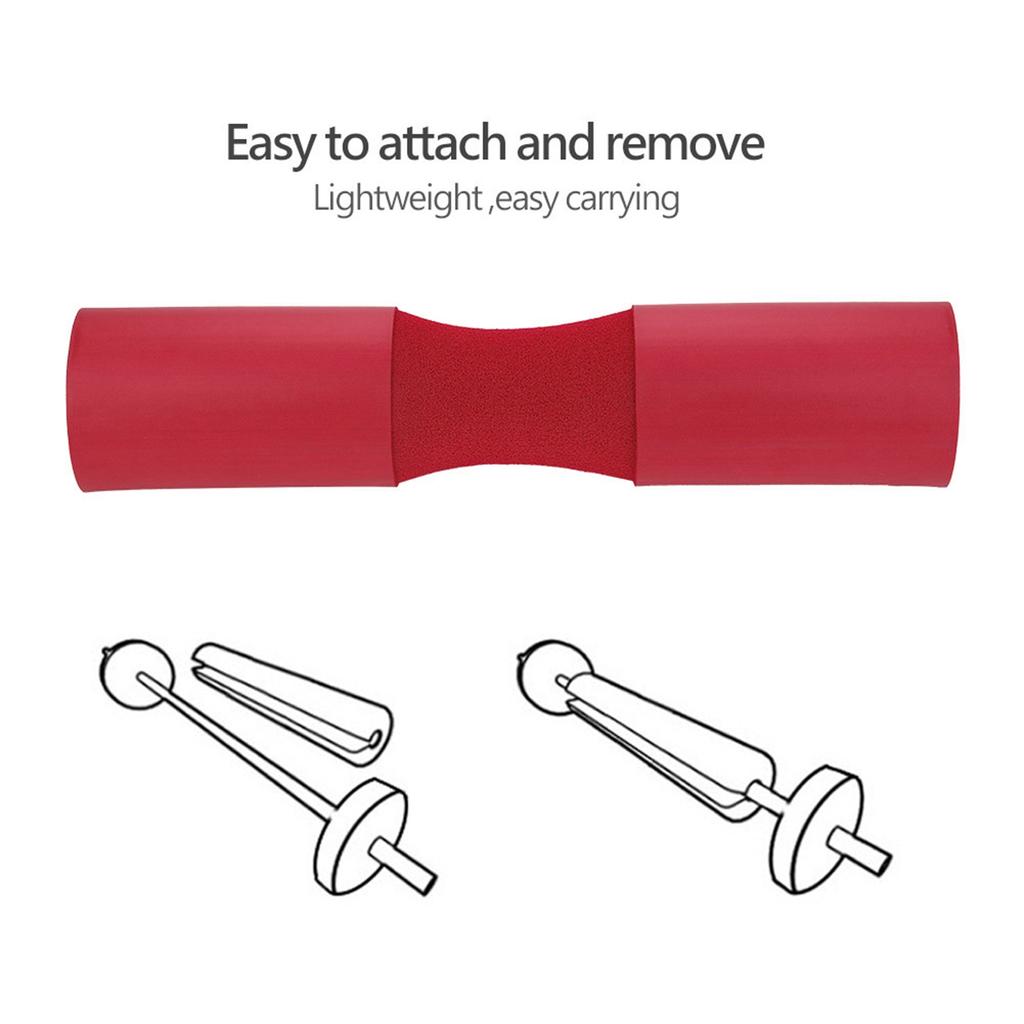 Barbell Squat Pad Neck Shoulder Protective Weight Lifting Protector (Red)