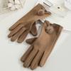 Warm Gloves Three-Line Cycling Rabbit Velvet Men'S And Women'S Fashion Cold-Proof Touch Screen Velvet Outdoor Autumn And Winter Gloves