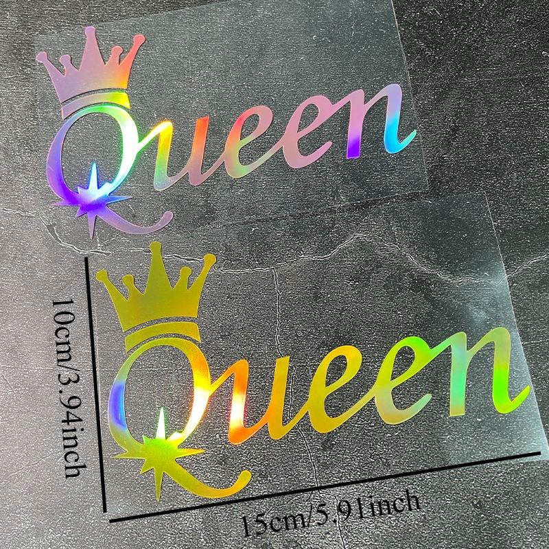 Crown Queen Laser Motorcycle Sticker Funny for Motorbike Fuel Tank Fairing Scooter Helmet Box Car Window Waterproof Vinyl Decal