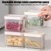 Garlic Ginger Onion Storage Box Transparent with Drain Layer Container Odor Proof Stackable Refrigerator Organizer for Freshness Food