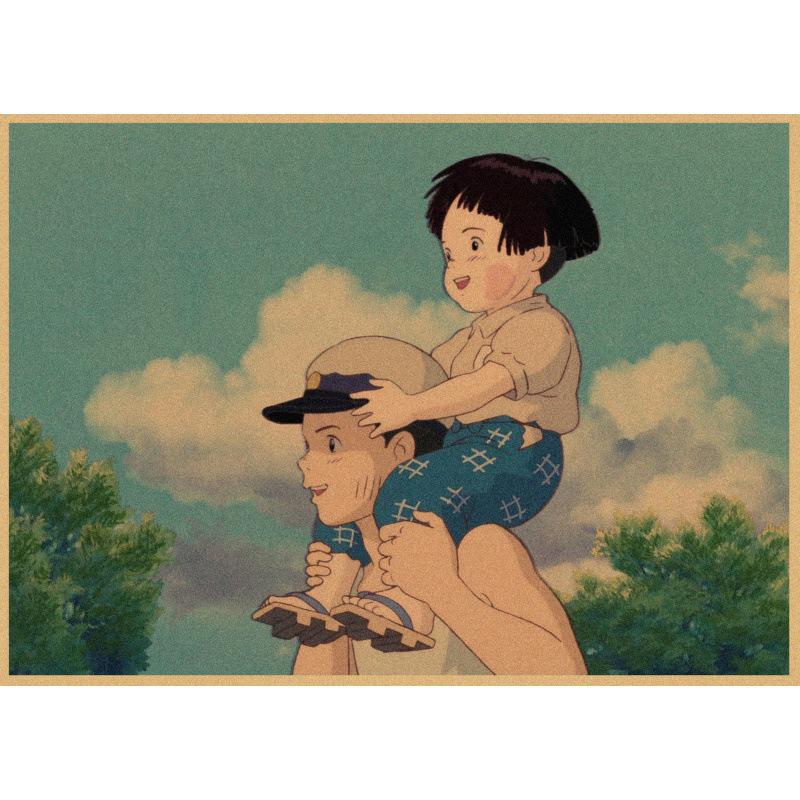 Anime Zeichentrickfilm 'Die letzten Glühwürmchen' Retro Poster - Kostenloser Versand