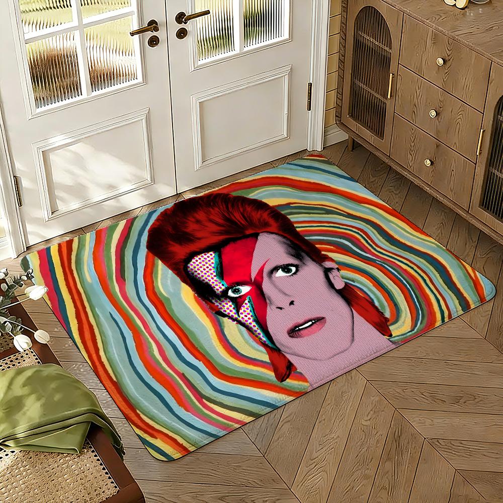 Tapis de sol Living de David Bowie Doux Épais Absorbant Antidérapant Chambre à coucher Salon Paillasson Décoration de maison Tapis en Flanelle