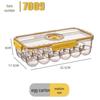 PET Transparent Thickened Refrigerator Storage Box with Timer & Freezer Drainer