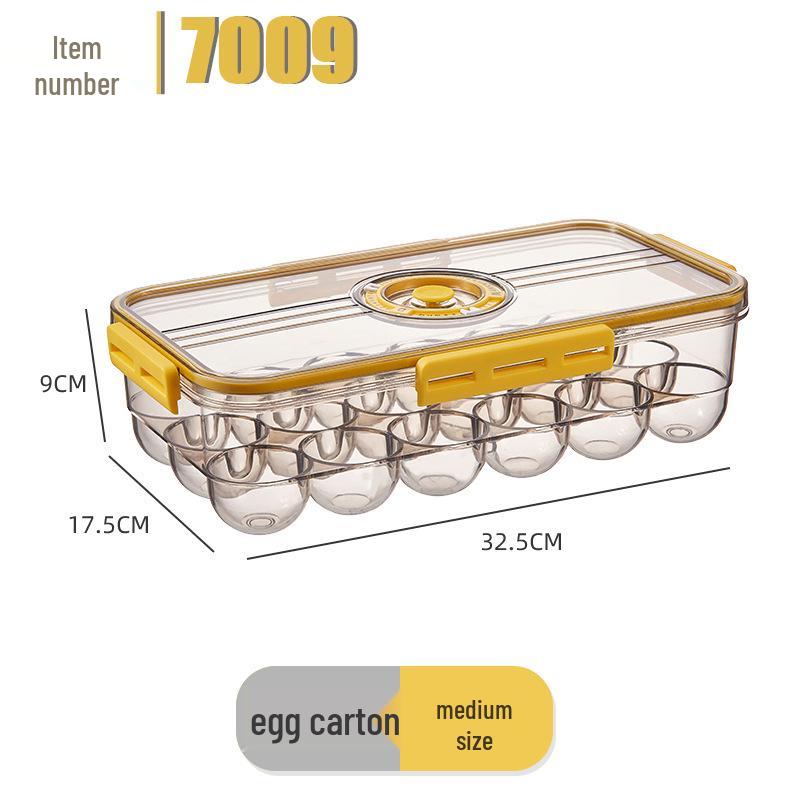 PET Transparent Thickened Refrigerator Storage Box with Timer & Freezer Drainer