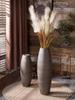 Floor-Standing Ceramic Vase In Retro Wabi-Sabi Style for Dried Flowers, Ideal for Hotel, Courtyard, and Homestay Décor.