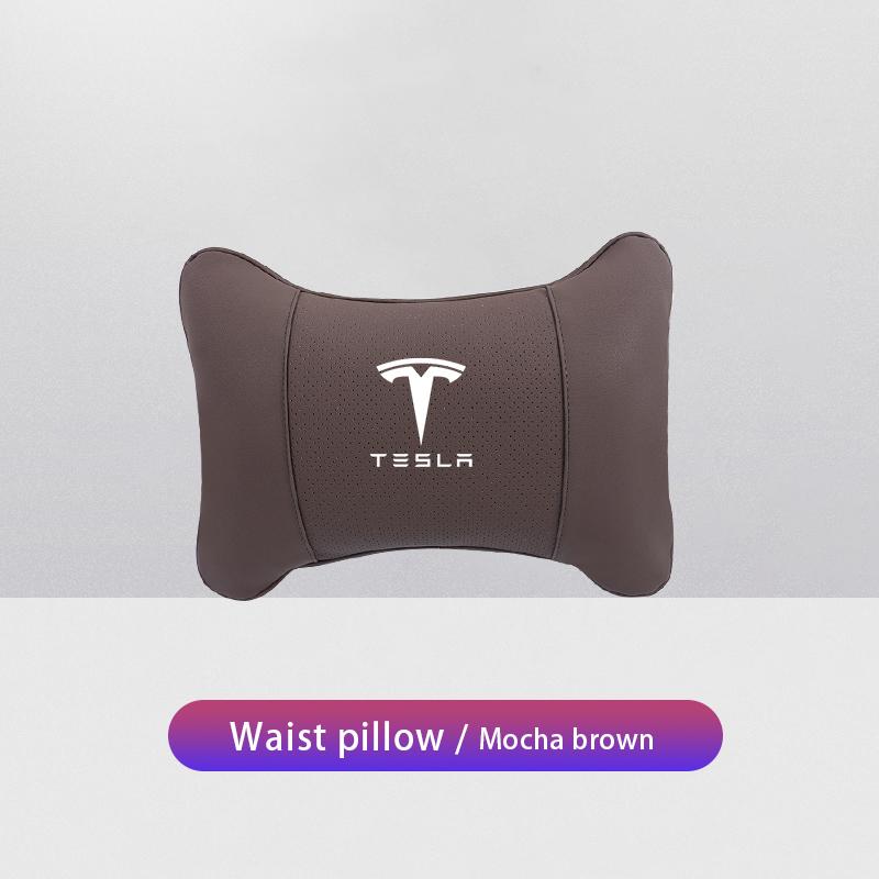 1Pcs Car Interior Headrest Seat Head Support Neck Pillow For Tesla Model 3 Y S X SpaceX Cybertruck Juguete Roadster Coil Bonina