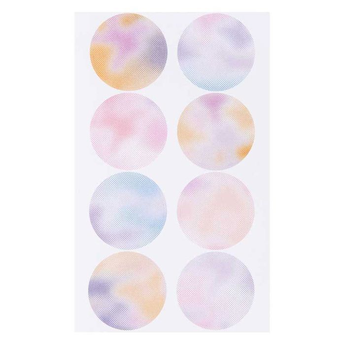 Round Stickers - Pastel Blur - 20 Pieces