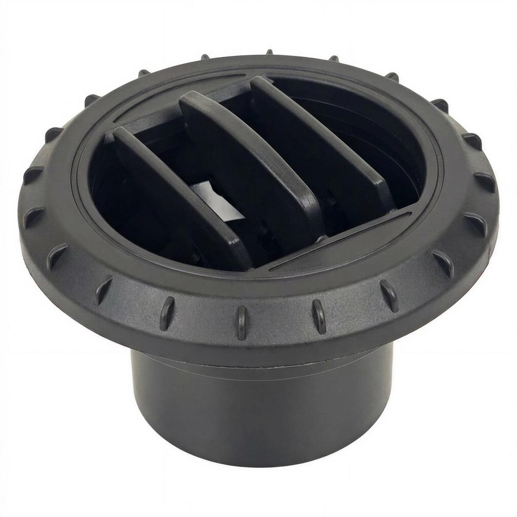Diesel Heater Air Outlet Vent Black Round Rotating Louver Grille