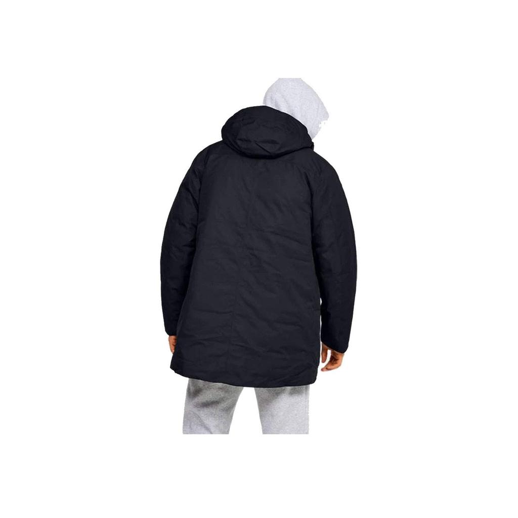 Under Armour Warm Hooded Mid-Length Down Jacket Men outerwear Black 1342699-001