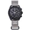 Relógio de pulso Mercury Omega Swatch colaboração produto genuíno caixa sacola de compras incluída modelo Speedmaster missão à prova d'água MoonSwatch
