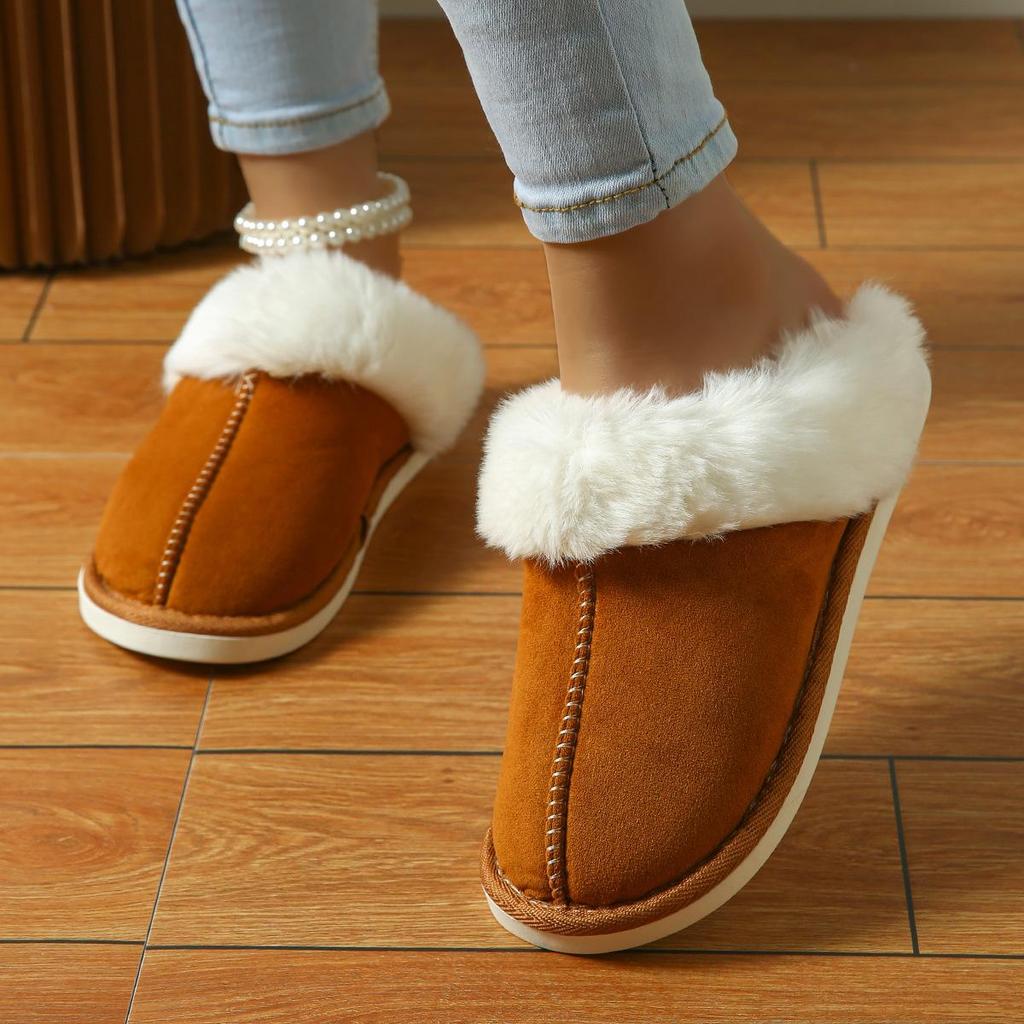 Extra-warme Hausschuhe für Männer und Frauen Indoor Rutschfest Dicke Sohle Winterzeit Heimschuhe