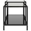 VidaXL Tea Tables 2 Pcs Tempered Glass Black 331614
