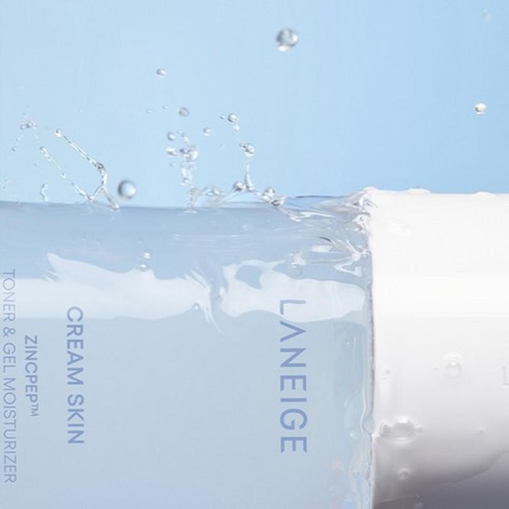 LANEIGE Cream Skin Zinc Peptide Toner & Gel Moisturizer 170ml – Oil Control Pore Care, Korean
