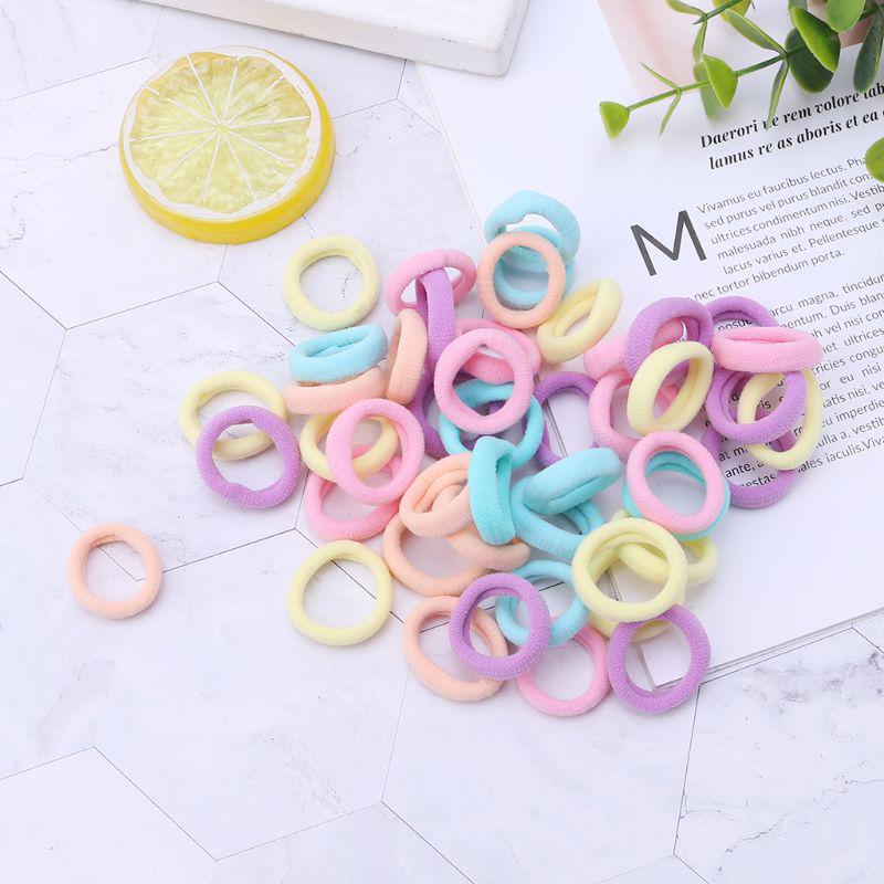 100Pcs/Set Hair Band Girls Ponytail Elastic Headband Headwear Kids Children Rope