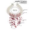 Goth Vintage Red Blood Imitation Pearl Chain Necklace for Women Long Tassel Crystal Beads Pendant Halloween Party Jewelry