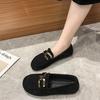 Ladies Footwear Slip-on Round Toe Women's Flat Loafers Shoes Black Social Lastest Elegant Dress Fashionable 2025 Trend Sale Non