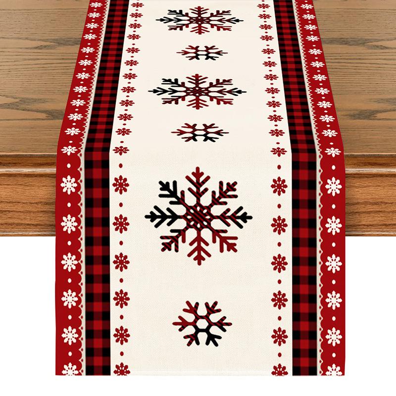 1PC Print Snowman For Home Xmas Table Decor Creative Christmas 33*183cm Table Runner Table Mat