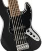 Squier by Series Jazz Bass VI Laurel Fingerboard Black Pickguard Black Metallic Squier Fender/Affinity [6-string Bass]