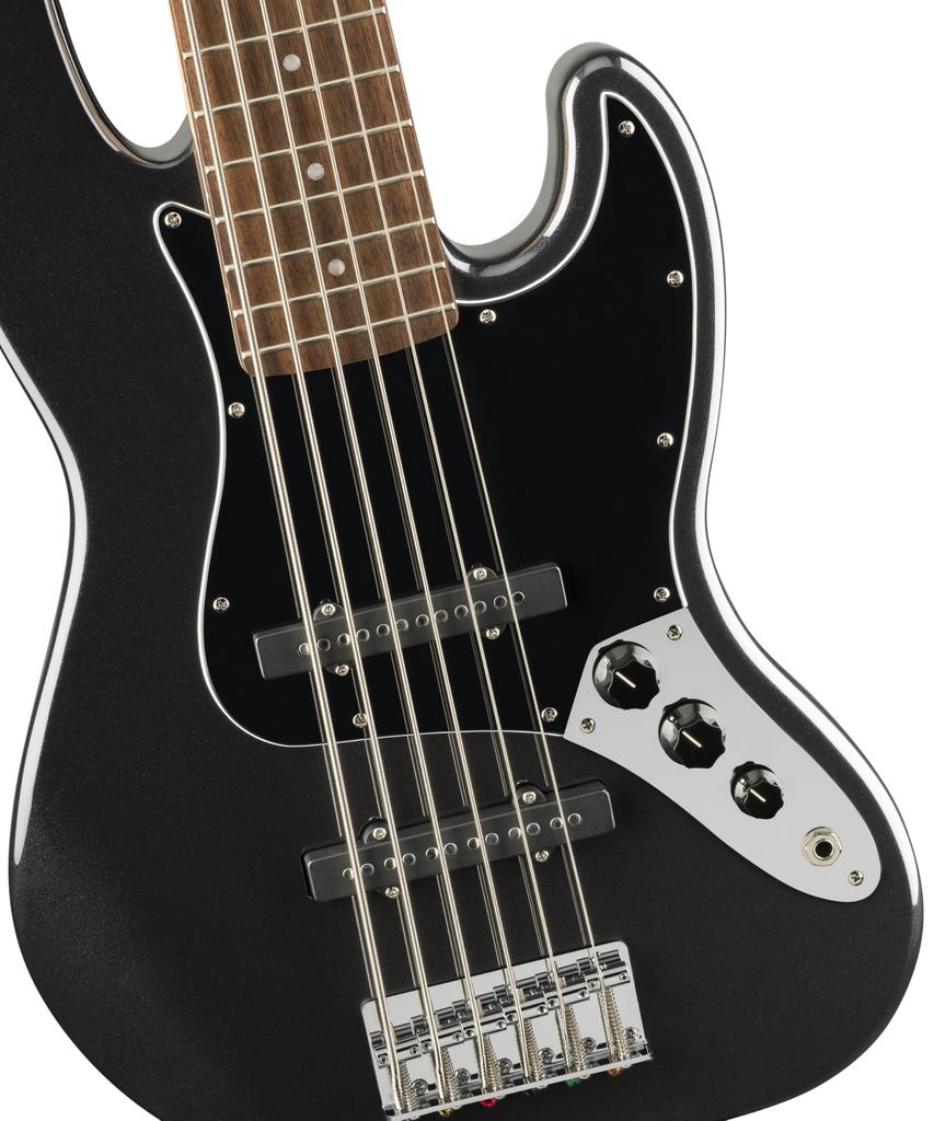 Squier by Series Jazz Bass VI Laurel Fingerboard Black Pickguard Black Metallic Squier Fender/Affinity [6-string Bass]