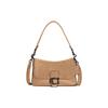 Tabby 26 Solid Color Letter Snap Flap Suede Leather Handheld Crossbody Shoulder Bag Medium Women Bags Camel C5262-V5TOF