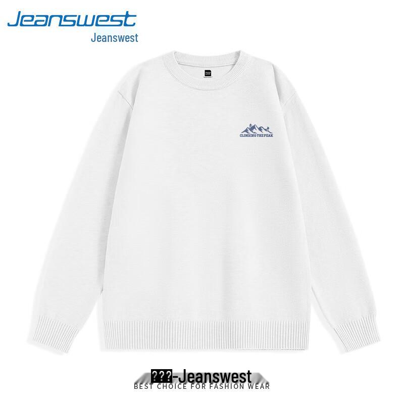 Jeanswest Men's 2025 Autumn Letter Print Knit Sweater