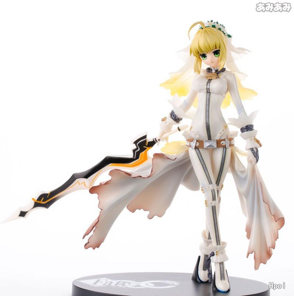 20CM Anime Fate/Grand Order Nero Claudius White Wedding Dress Model Toy Doll Collection Gift Action Figure PVC
